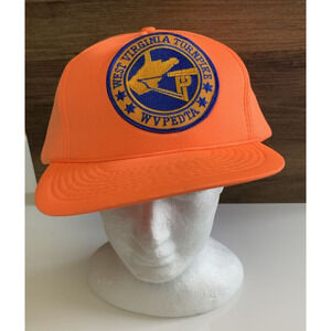 VTG West Virginia Turnpike Commission Cap Snapback Foam Trucker Hat Orange